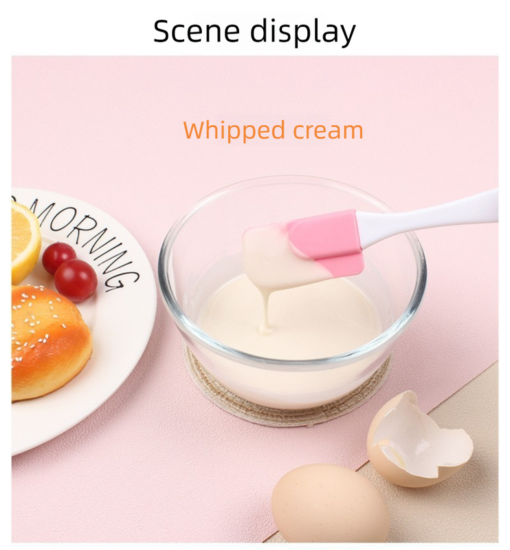 7 Pcs Pink Detachable Silicone Spatula - Food Grade Heat Resistant Baking Scraper for Cream, Jam & Batter - Easy Clean Kitchen Tool for Home Bakers & Cooking — image 6