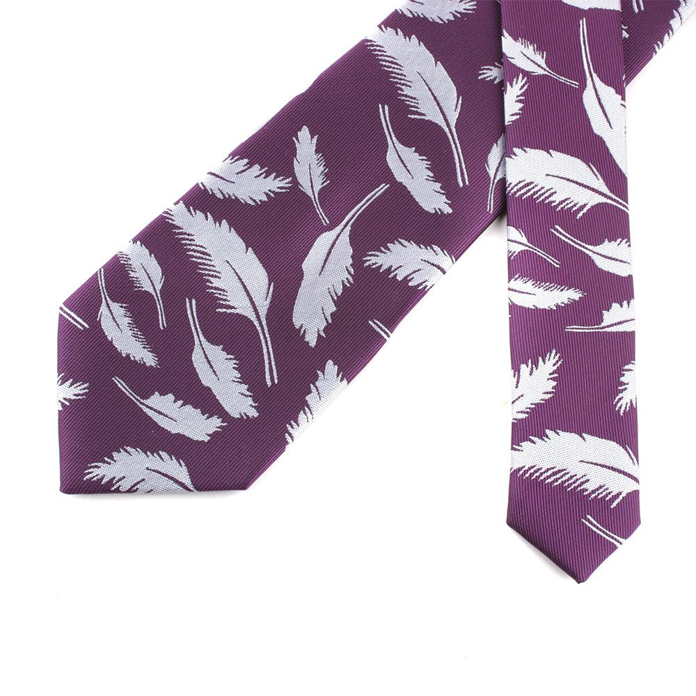 2PCS Men Floral Ties Woven Classic Necktie Set Formal tie Pocket Square for Wedding with Handkerchief Gift — image 2