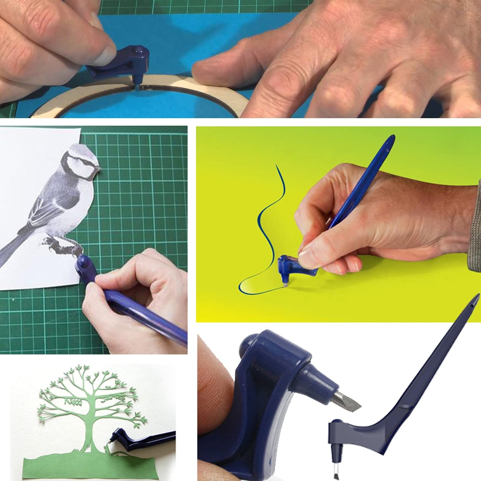Craft Cutting Tools Precision Stainless Steel Craft Knives with 360degree Rotating Blade Art Cutting Tool for Craft, Hobby — image 2