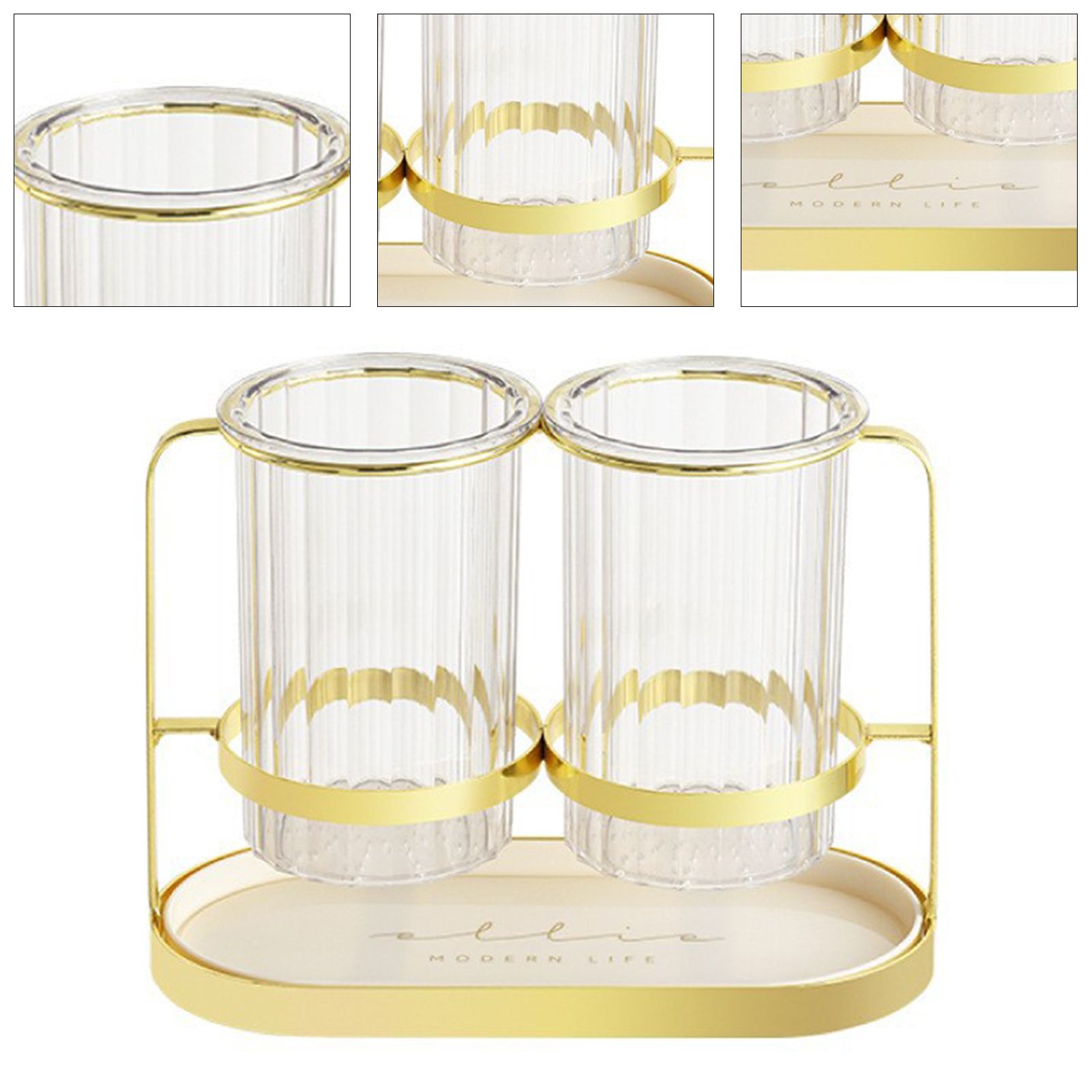 Chopsticks Drying Holder Iron PET Transparent Chopsticks Drying Caddy for Spoons Kitchen Platinum โ image 2