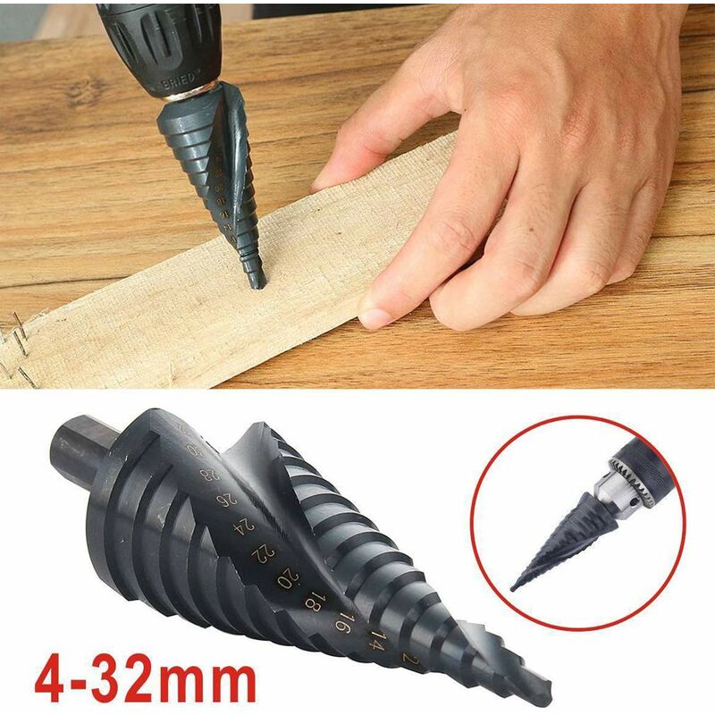 HSS Step Drill Conical Metal Drill Bit 4-32mm for Screwdriver on Steel Wood Plastic — image 4