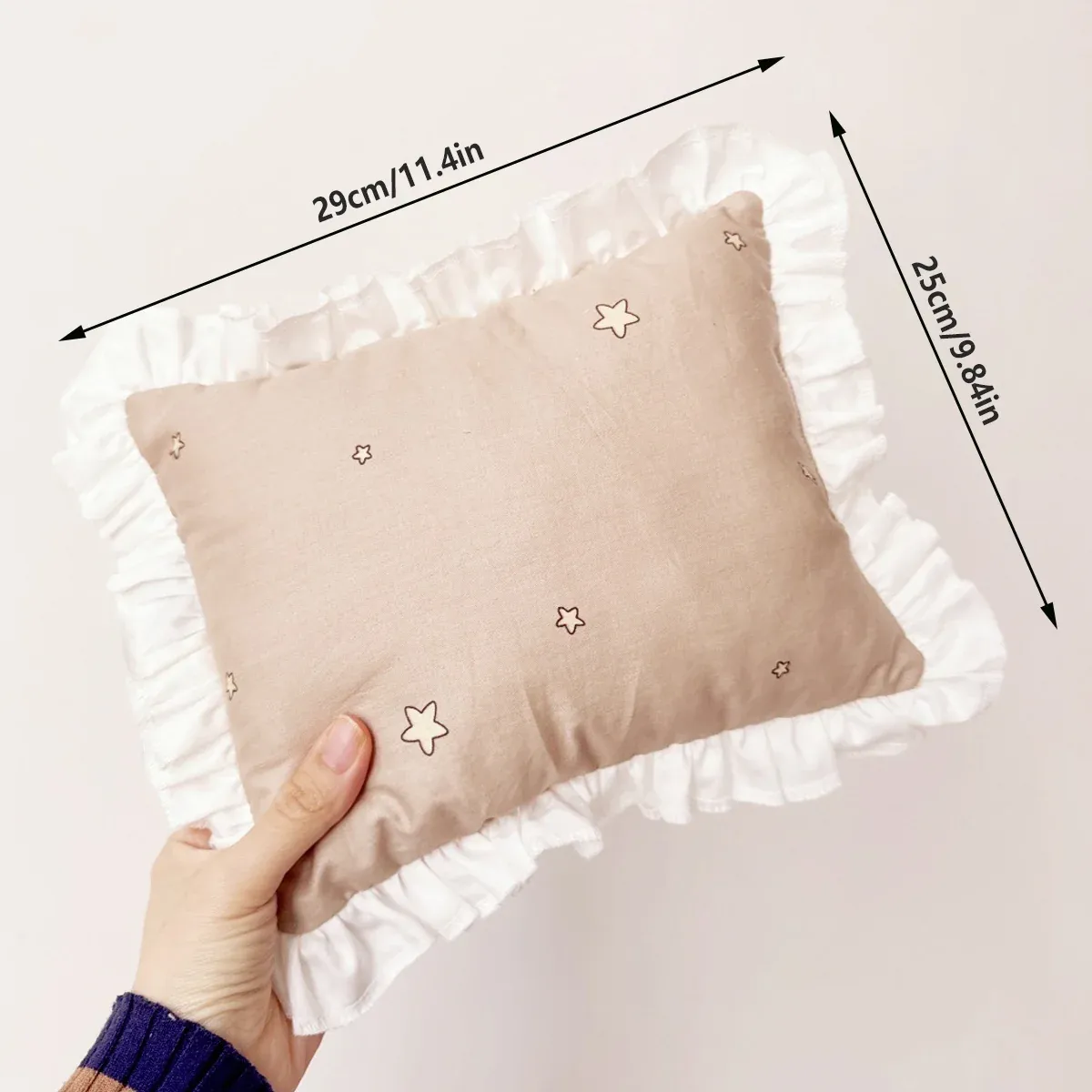 Lace Cat Pillow Soft Pet Cushion for Sleeping Comfortable Kitty Bed Cushion - Brown Stars โ image 4