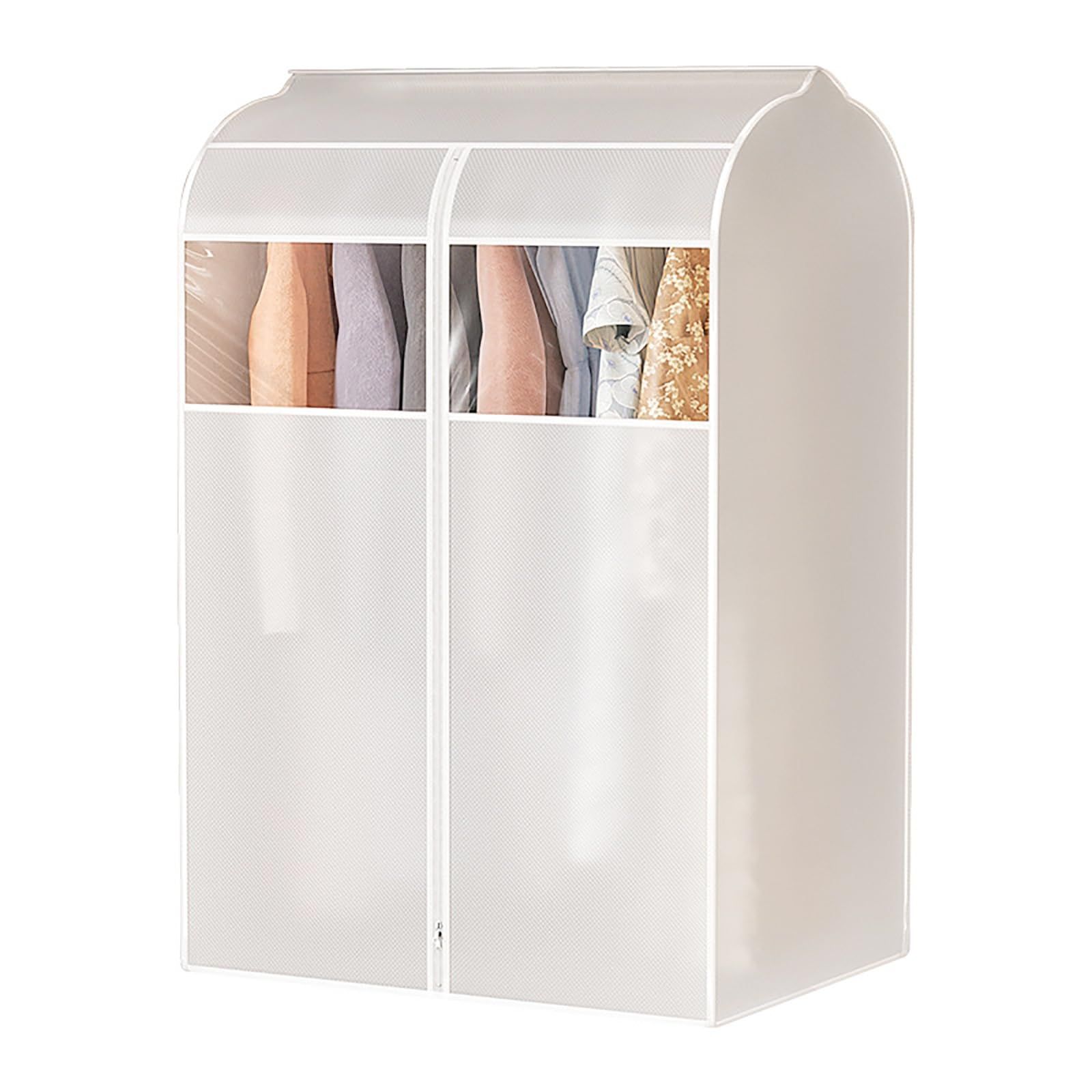 Clothes Storage Bags with Zipper Visual Window Transparent Garment Bags,Suit Bags for Closet Storage and Travel(Size: 80 × 60 × 90cm)