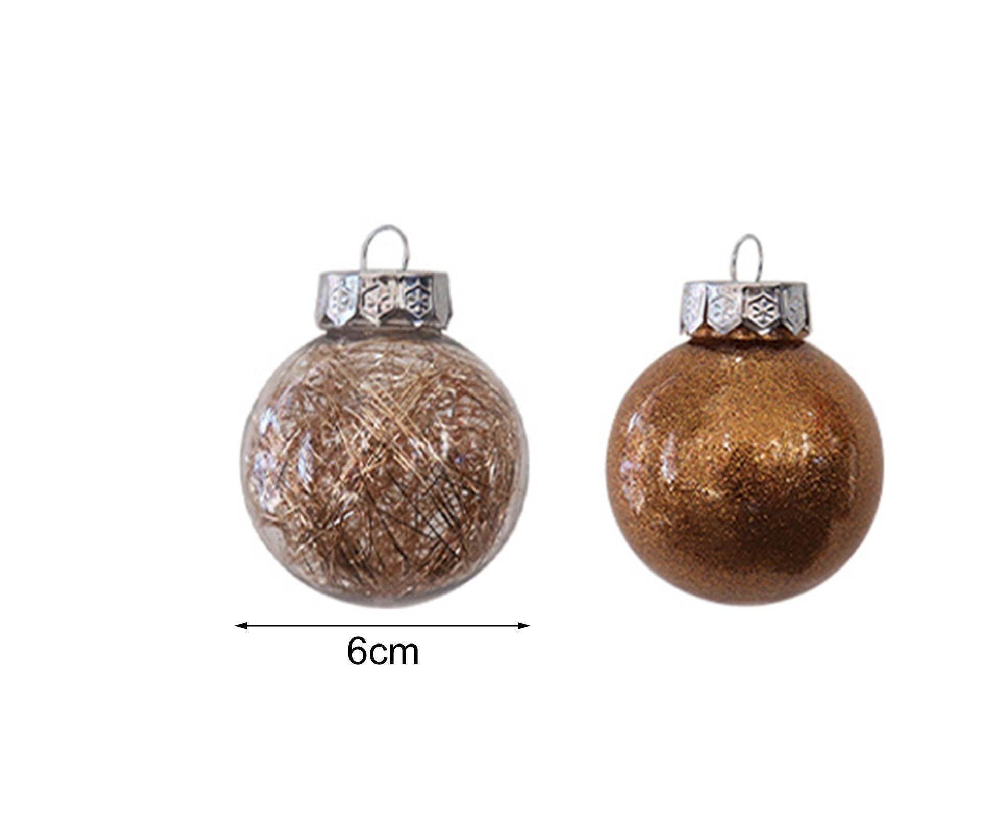 Glitter Xmas Tree Balls-Rose Gold — image 5