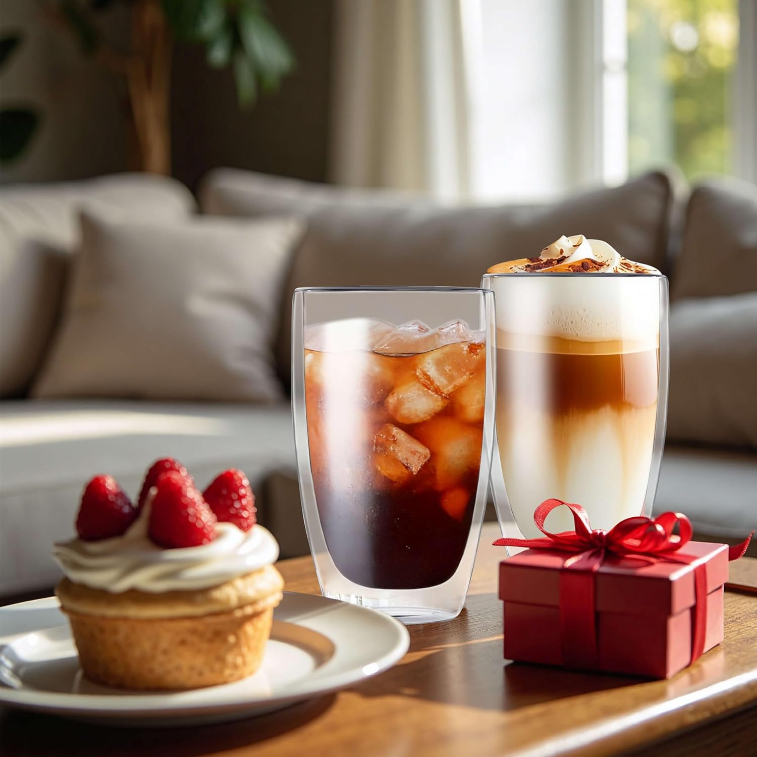 17oz Double Wall Glass Coffee Mugs, Insulated Coffee Mug, Clear Borosilicate Glass Coffee Cups for Cappuccino, Tea, Lightweight and Microwave Safe โ image 5