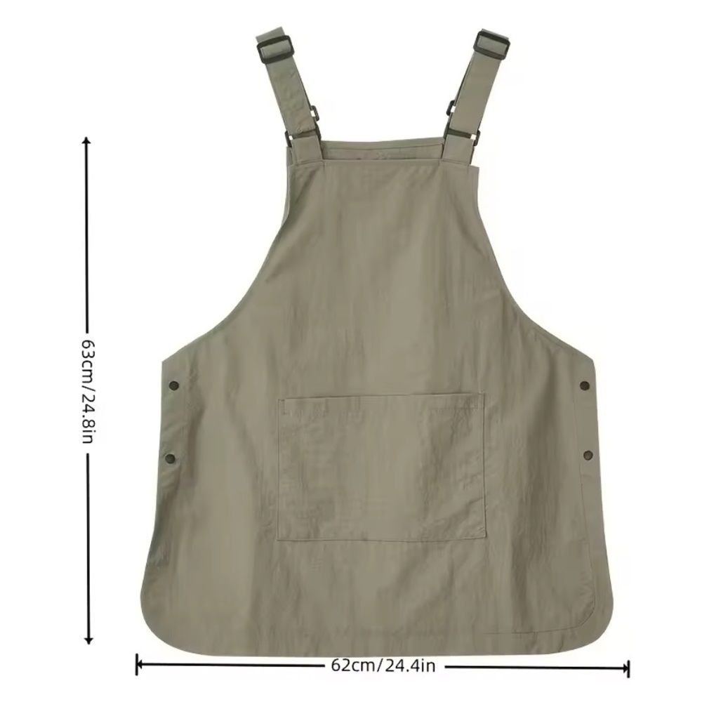 Ladies' apron - a pocket sized apron that is perfect for flower shops and kitchens, as well as household kitchen workwear aprons(olive drab) — image 5