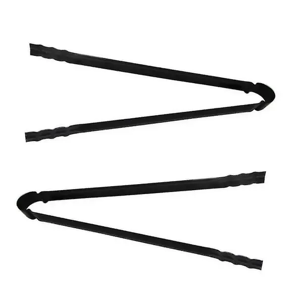 2 Pack Charcoal Tongs Iron Metal Handle Multipurpose Food Clamps for Outdoor Grilling Camping Picnic Fireplace — image 3