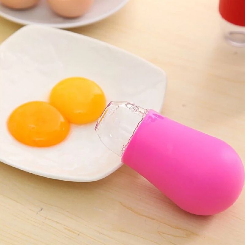 1 PCS Creative Yolk Suction Silicone Egg Separator Egg White Yolk Separator Egg white and egg yolk separator — image 4