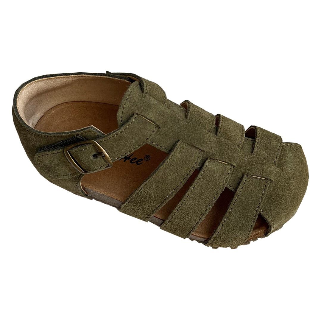 Kwai Kids Leather Shoes Boys Girls apricot gray 22 โ image 2