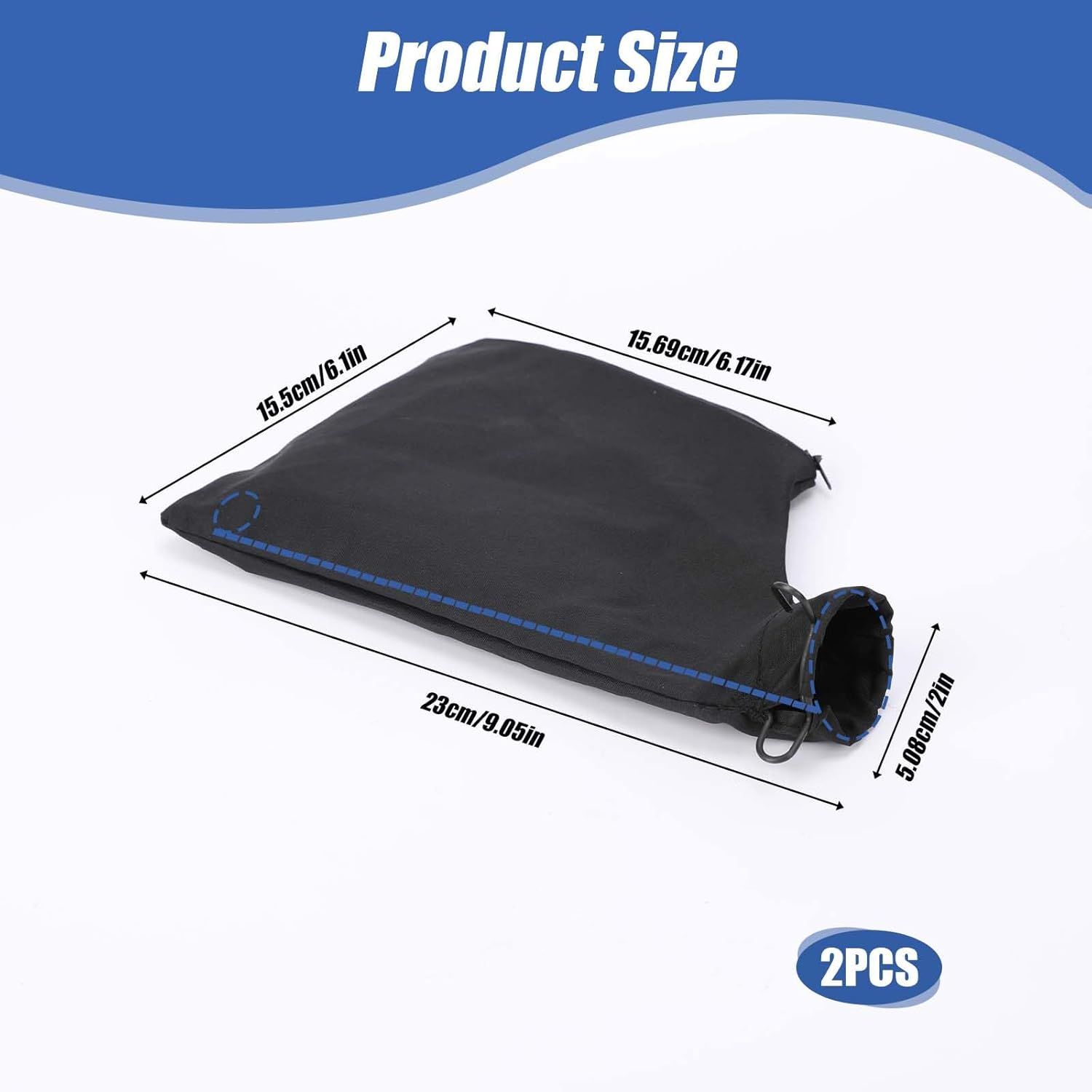 2 Pcs Table Saw Miter Saw Dust Bag Black Dust Collection Bag for Miter Saw 255 Model with Zipper and Wired Adjustable Stand Dust Bag for Belt Sander Parts — image 3