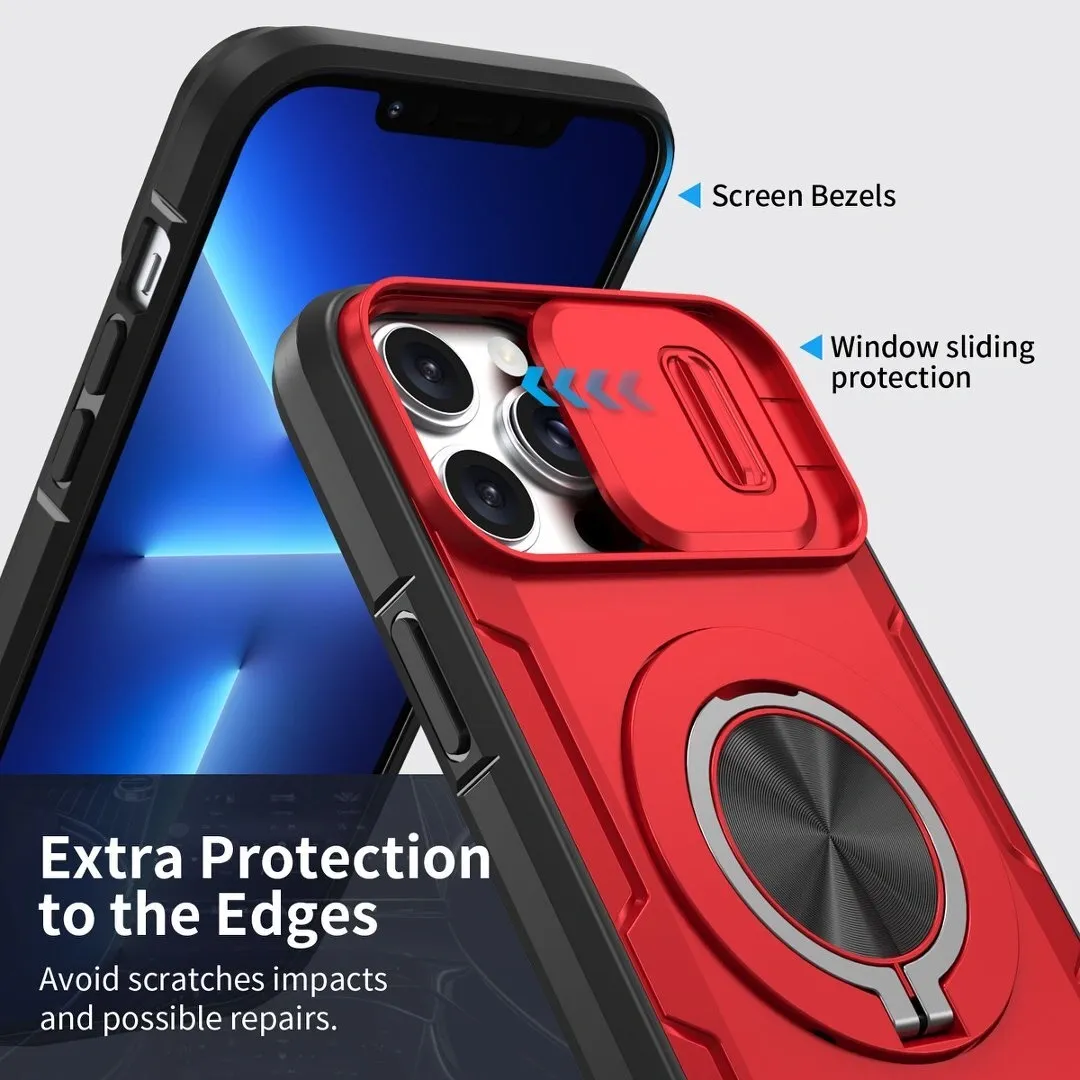 2-in-1 Magnetic Sliding Lens Case, Red for iPhone 13 Pro Max โ image 4