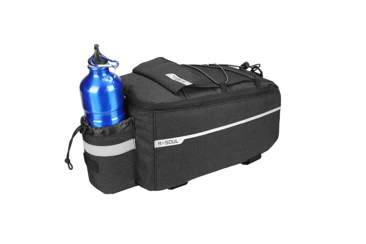 Cycling Rear Rack Water-resistant Storage Bottle Luggage Bag Bike Rear Pannier Bag - Black โ image 4