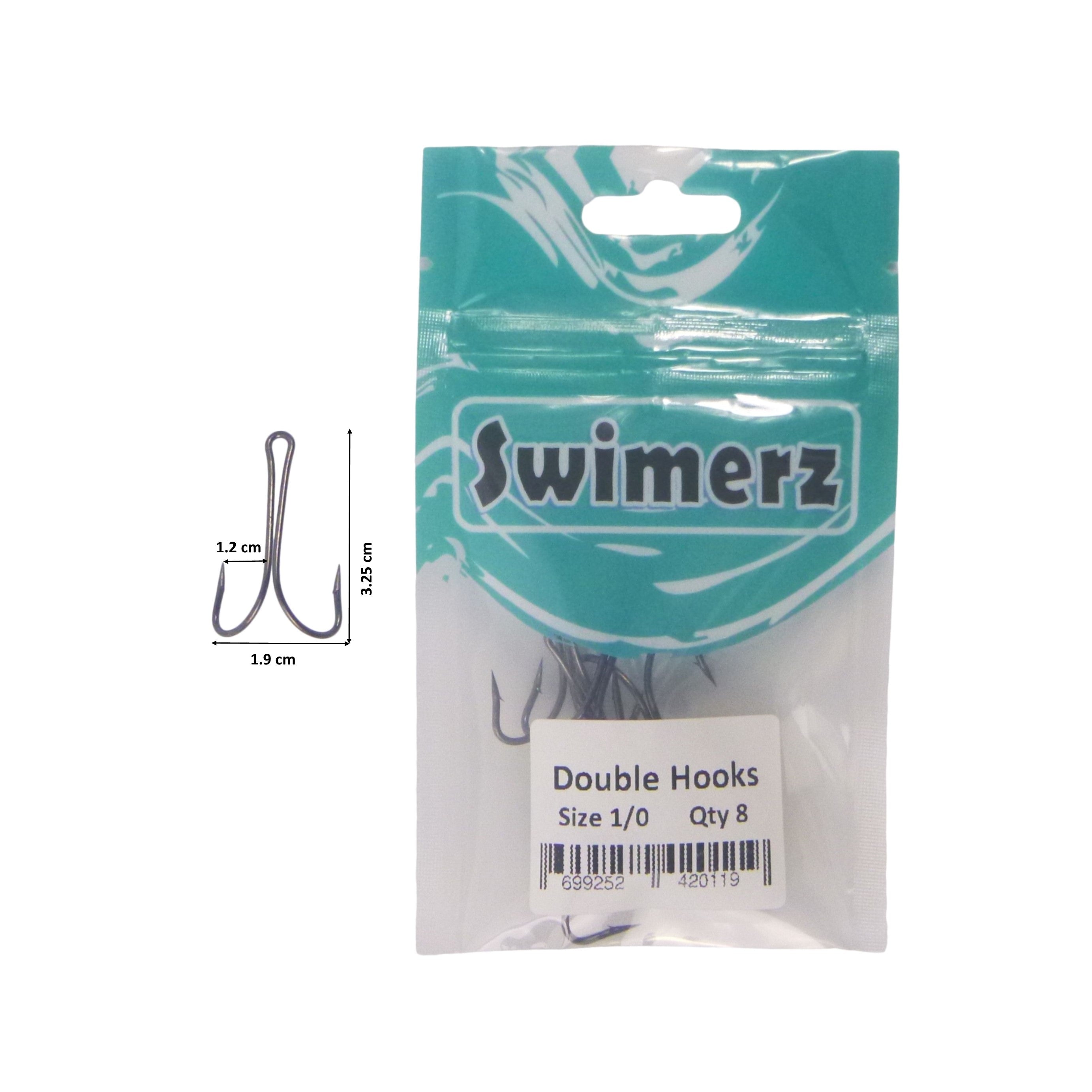 Swimerz Size 1/0 Extra Strong Double Hook 8 Pack — image 3