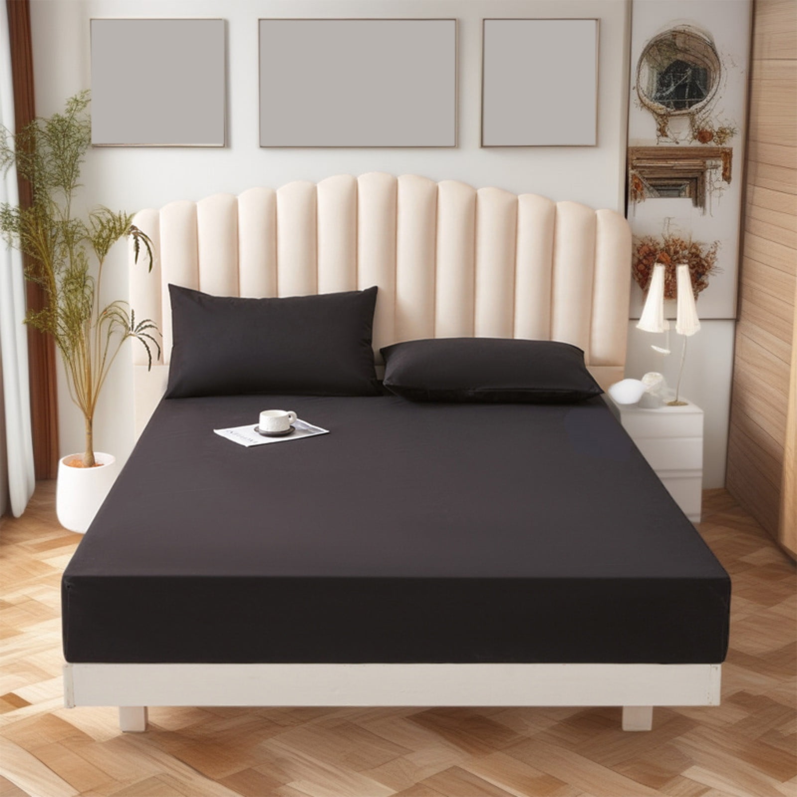 /u200b/u200bNon-Sliping Bedding Twin Fitted Sheet,Soft Elastic Fiber Bed Sheets With Deep Pocket,Machines Washable,Shrinkage And Fade Resistants 140 × 200 × — image 4