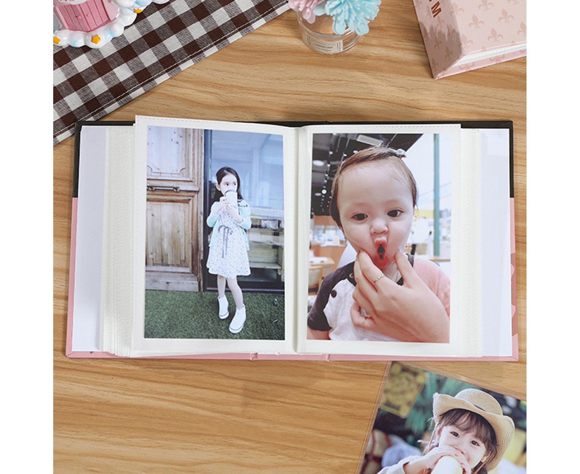 Hardcover Photo Album Large Capacity 100 Clear Pockets DIY Family Wedding Anniversary Picture Collection Photo Holder Home Supplies - Orange — image 4