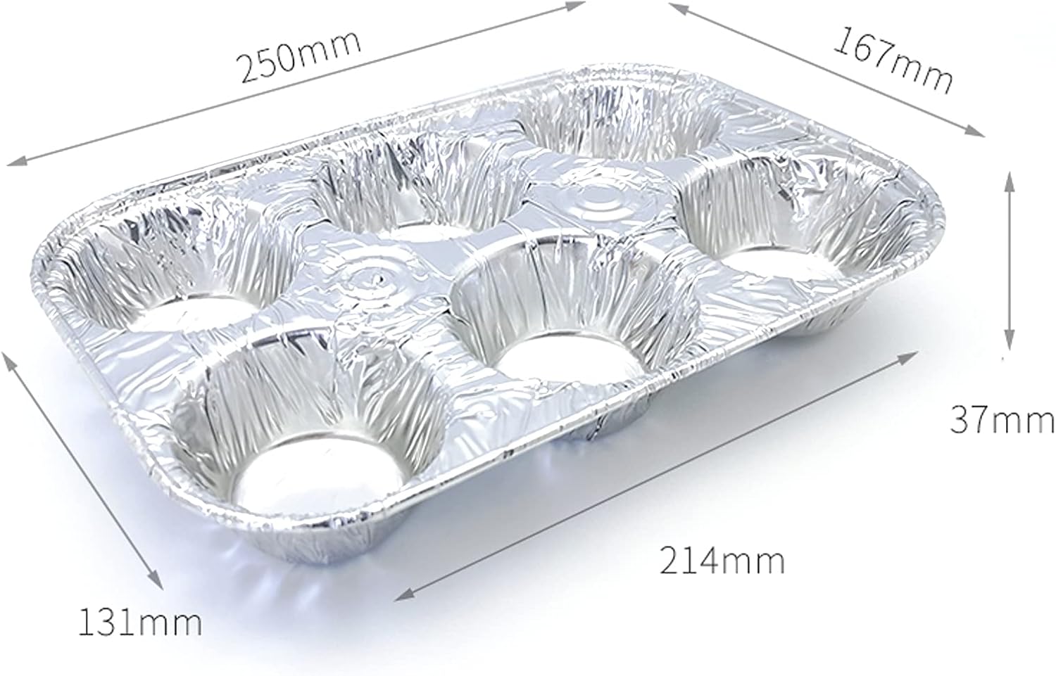 (10pack Muffin Pan 6-Cup Cupcake Aluminum Pans Favorite Muffin Tin Size for Baking Cupcakes Muffins and Mini Pies - Standard Size — image 3