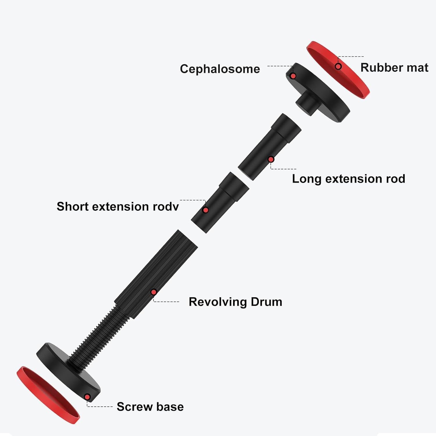 4PCS Adjustable Telescoping Support Rod Pole, Cabinet Jack Support Rod Supports up to 440 lbs Support 7-14 inch Adjustable Lifting Bracket for Installation — image 4