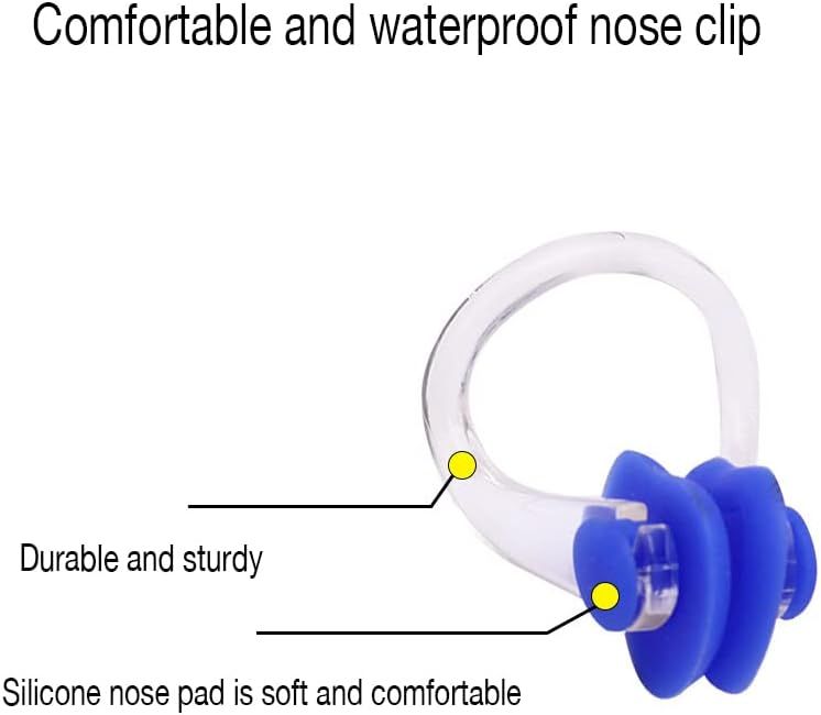 Waterproof Silicone Swimming Earplugs Nose Clip Plugs, Ear & Nose Protector Swimming Sets Box Package (Blue ) โ image 4