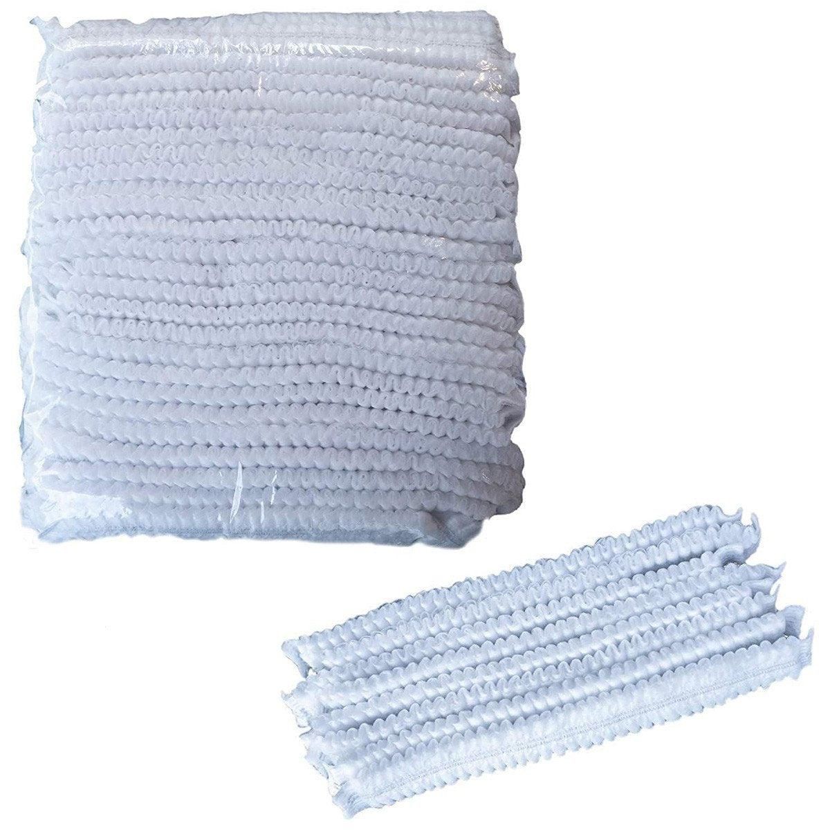 100pcs Disposable Non Woven Hairnet Caps for Food Service Kitchen Work Use โ image 2