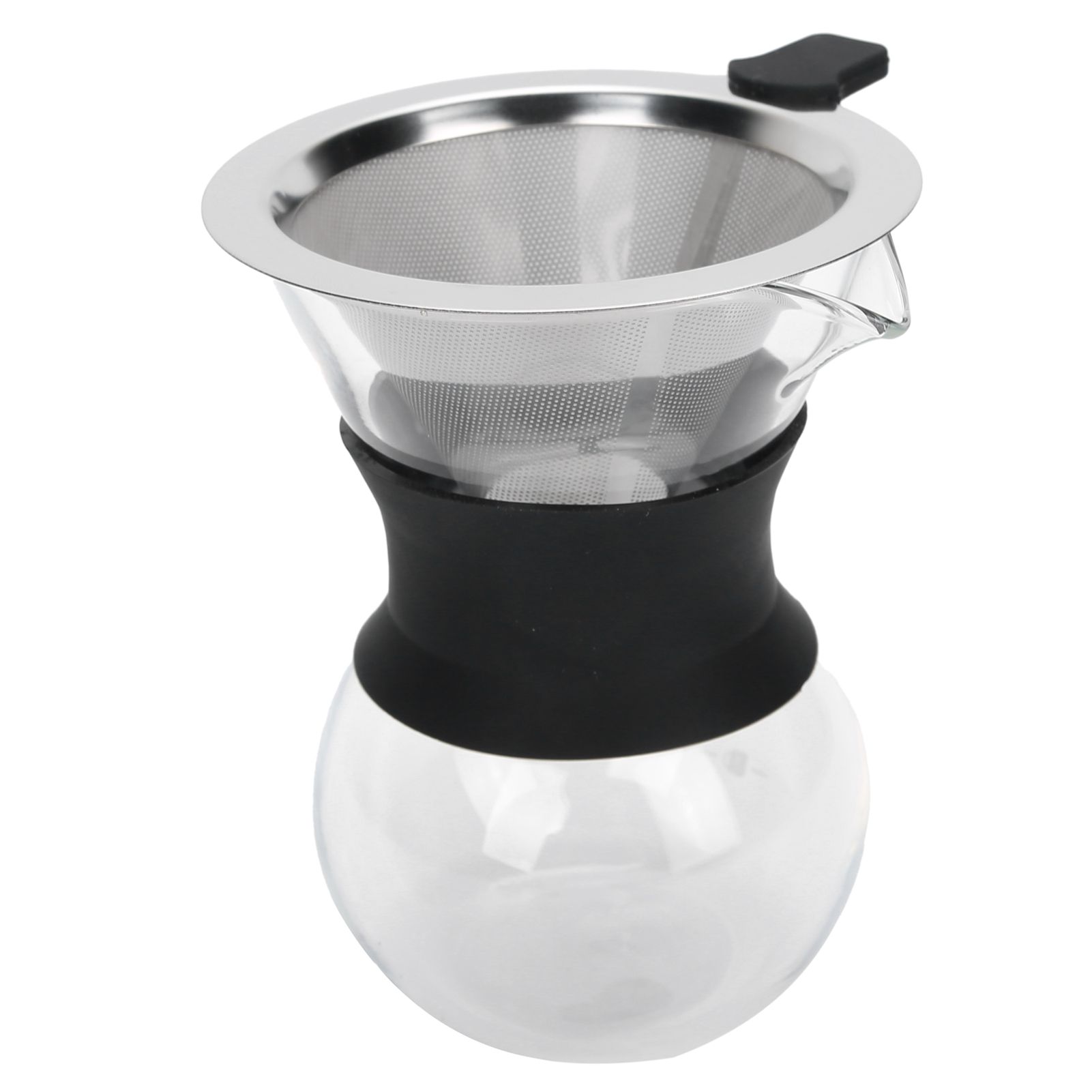 Reusable Glass Coffee Pot with Stainless Steel Filter Manual Drip Coffee Maker Set200ml — image 5