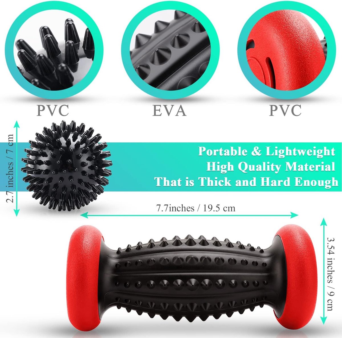 Foot Massage Roller - With 3 x Massage Balls - Foot Massage - Foot Reflexology - Plantar Fasciitis - Foot Roller - Massage Ball - Foot Massage - Massage Roller — image 5