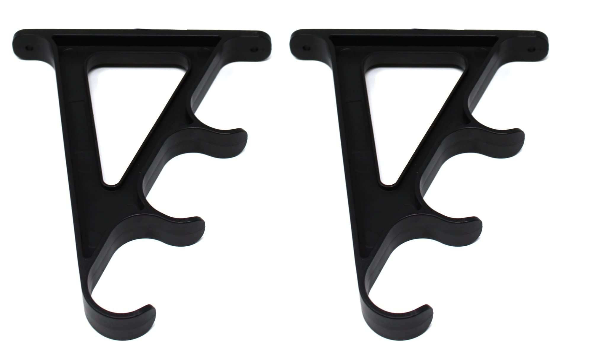 2 pcs Fishing Rod Wall Rack - Ultra Sturdy Strong Weatherproof Holds 3 Rods - Space Saving Organizer for Hiking Poles โ image 2