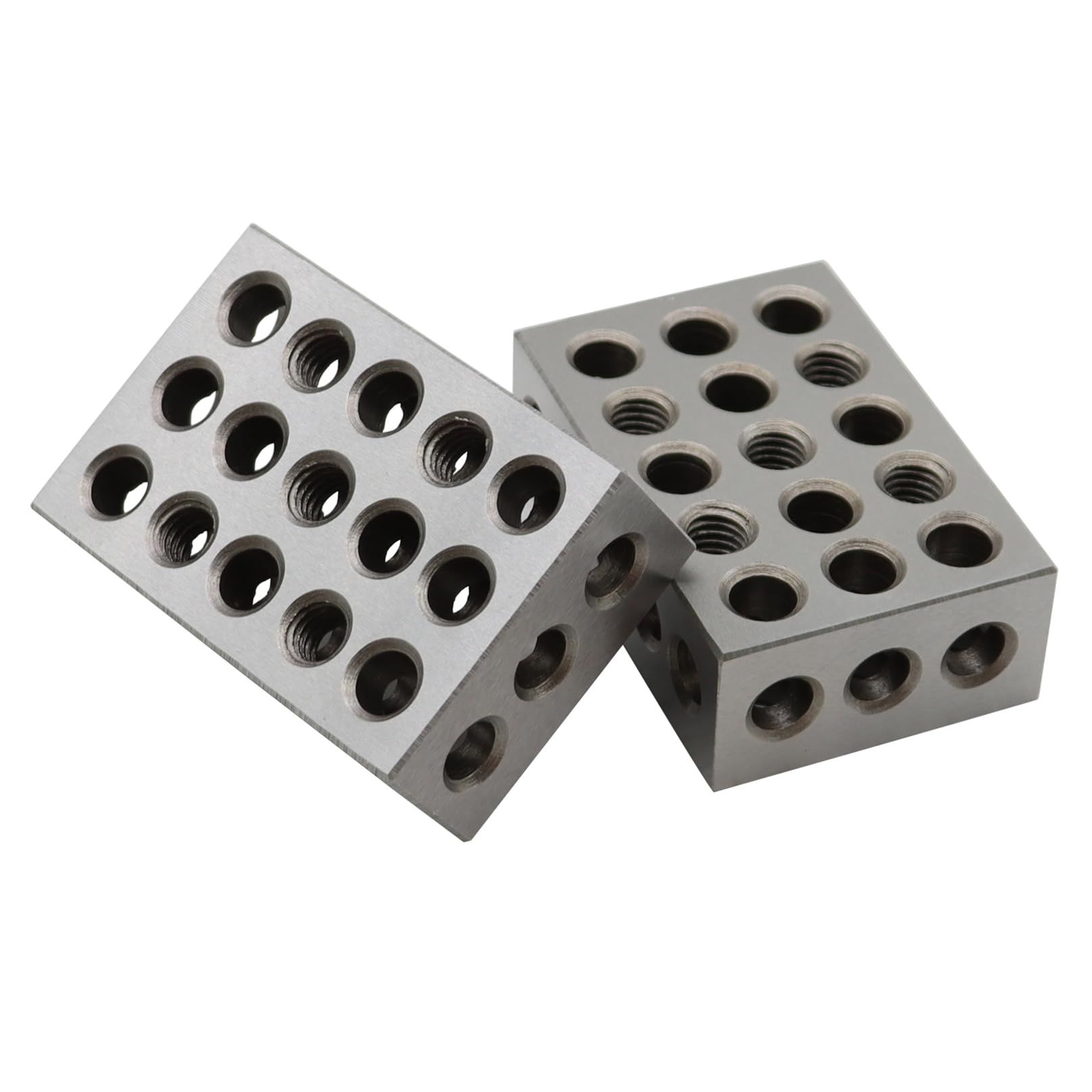 1-2-3 Blocks 23 Holes Within .Tolerances 321 Blocks Set Used for Calibrating Equipment Steel-Hardened Precision, Two Pack โ image 5