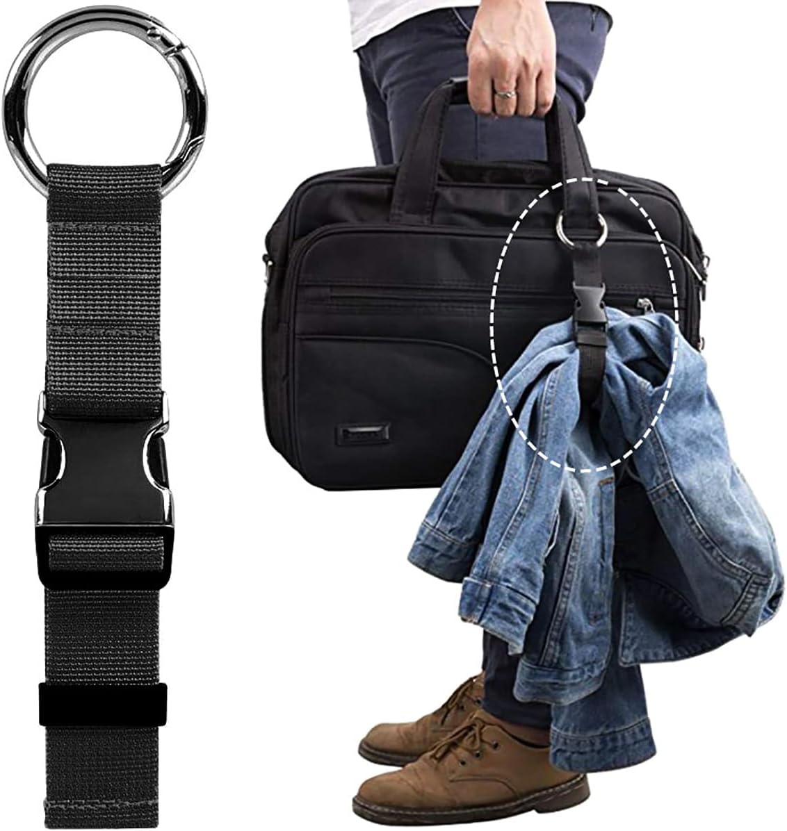 2-piece travel luggage set including suitcase, coat hanger, luggage straps, non-slip, portable backpack, luggage set — image 3