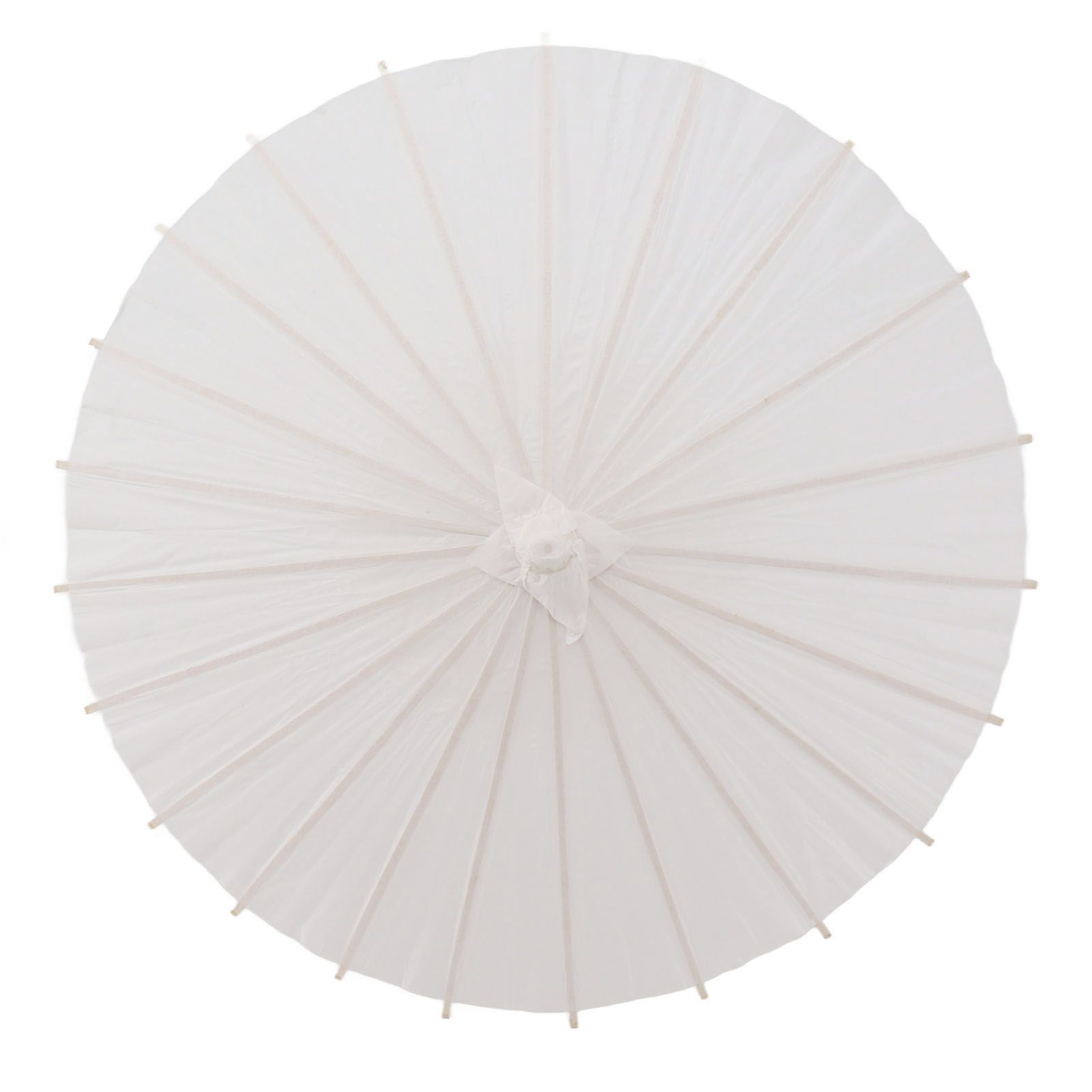 Kids Paper Parasol Bamboo and Paper Chinese Style Elegant White DIY Paper Umbrellas for Decoration 40cm/15.7in โ image 4