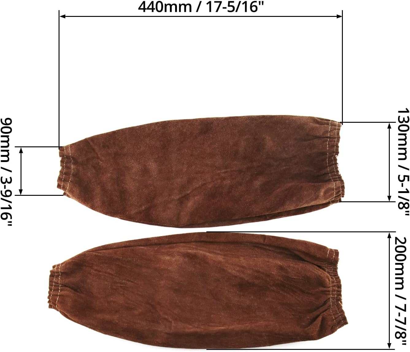Leather Welding Sleeves, Safety Heat Resistant Arm Protection Welding Sleeves Work Arm Guard for Men & Women — image 6