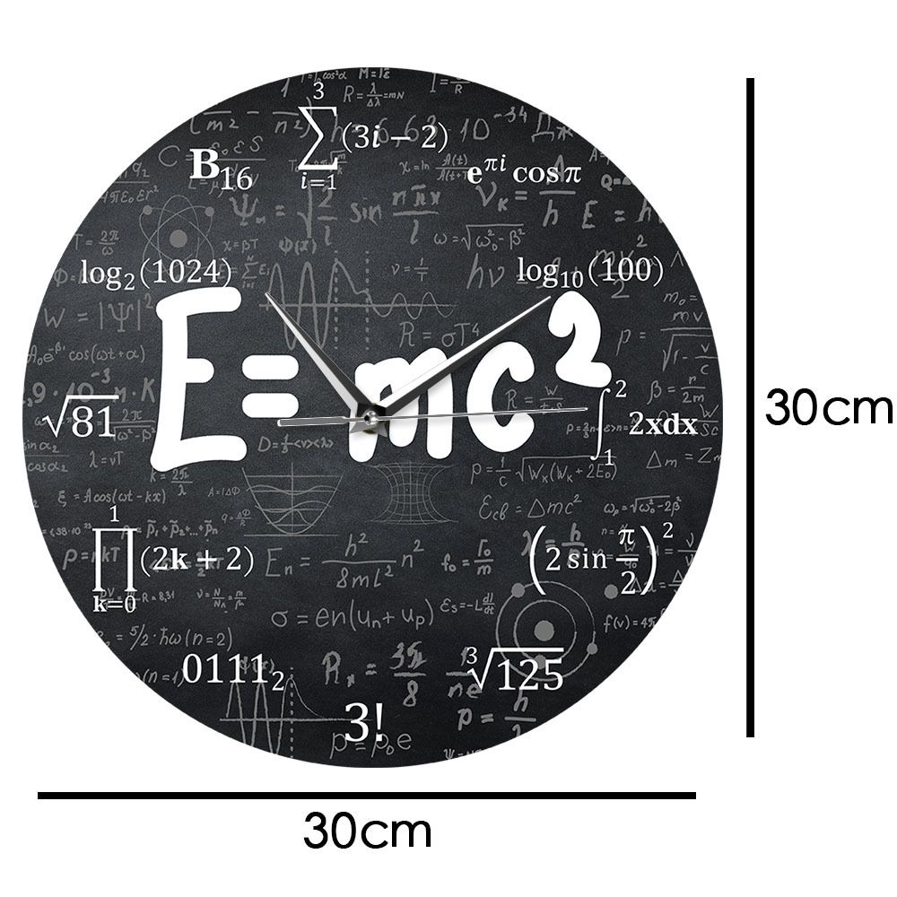 Wall Clock Kitchen Clocks E=mc2 Math Formula Wall Clock Theory of Relativity Silent Wall Clock Physics Scientist Teacher School — image 5