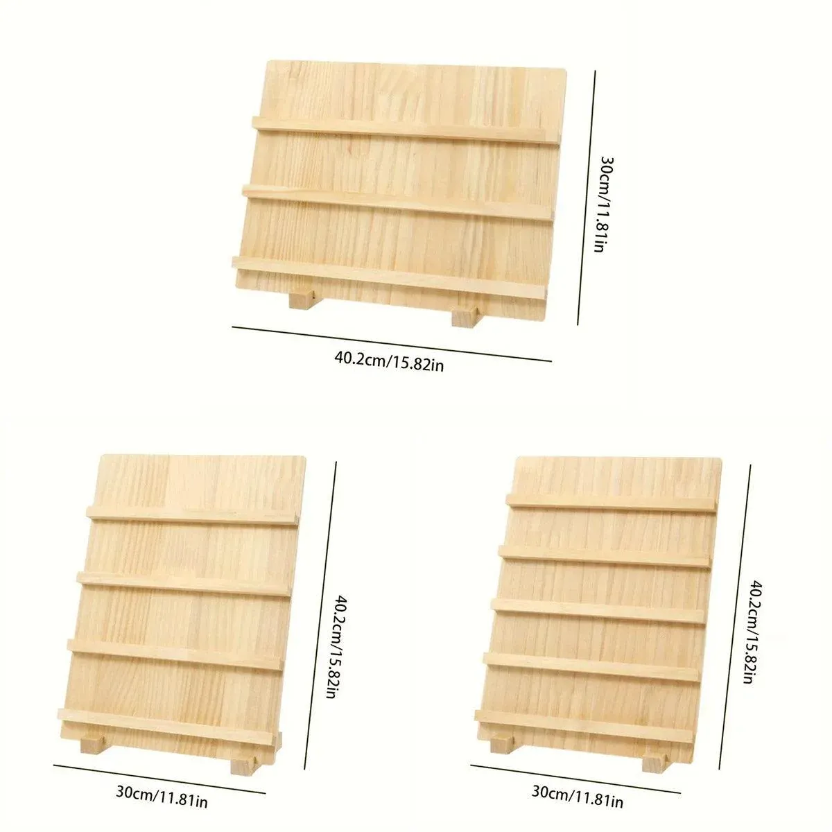 Wooden Earrings Display Rack Multi Tier Jewelry Stand Organizer Earrings Holder - 5-Tier โ image 4