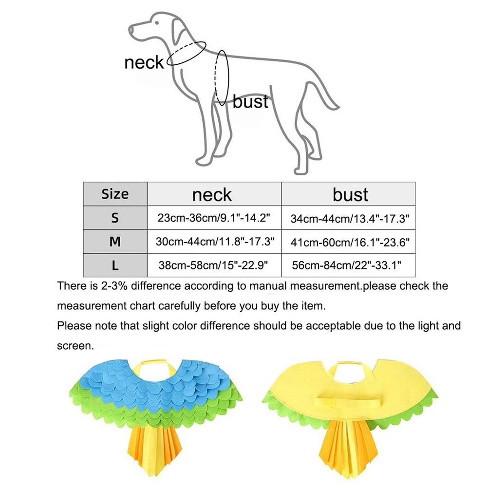 Pets Domestic Costume Pet Dog Cats Bird Shape Costumes Pet Bird Wing Felt Clothing Sniffing Pad for Halloween or Christmas โ image 2