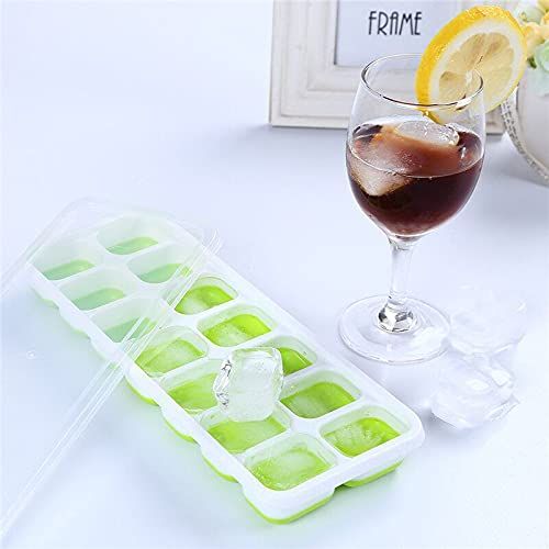 Ice Cube Trays with Lid and Bin Trays for Freezer 4 in1 Multi-function set with Spill-Resistant Cover, BPA Free Durable — image 2