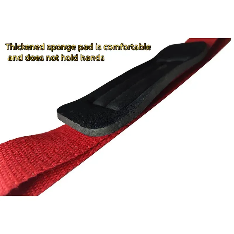 Gym Lifting Straps Barbell Deadlift Booster Belt Fitness Anti-slip Hand Wraps Wrist Straps Fitness Training Auxiliary Belt - Black L — image 5