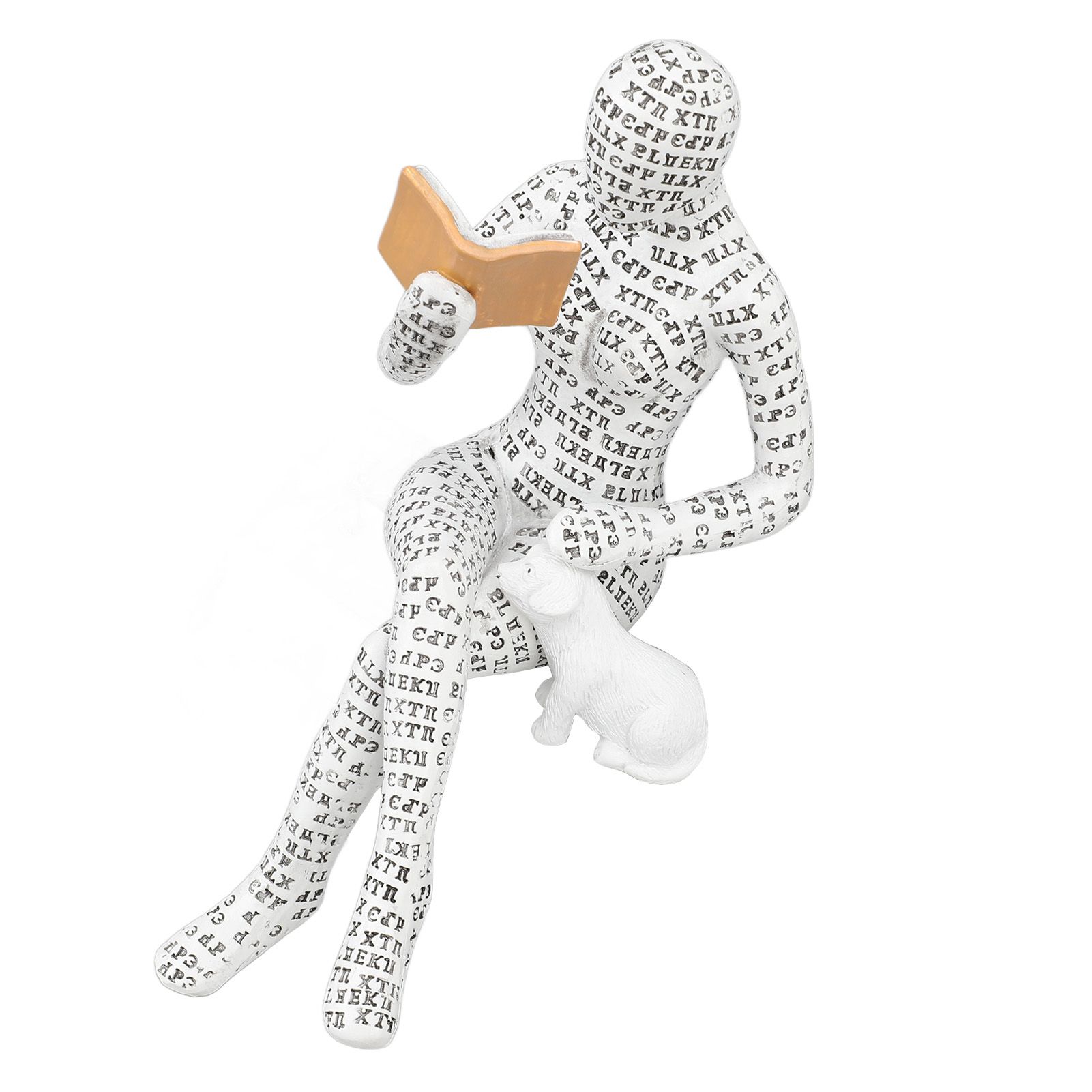 Women Thinker Statue Unique Resin Pulp Reading Women Figurine Decor for Home Office Library W310 11 β image 5