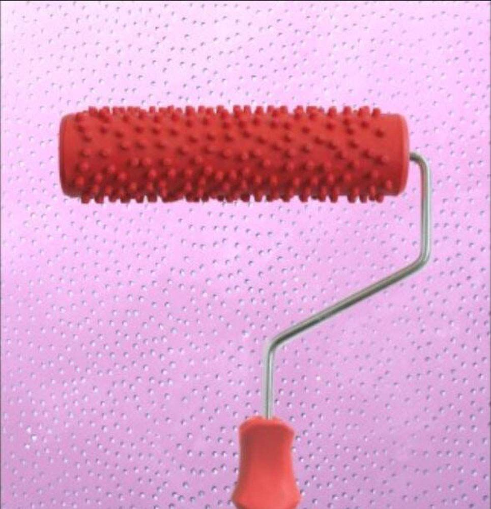 7" DIY Patterned Paint Roller Decorative Rubber Roller Decorative Art Roller Texture Roller with Plastic Handle