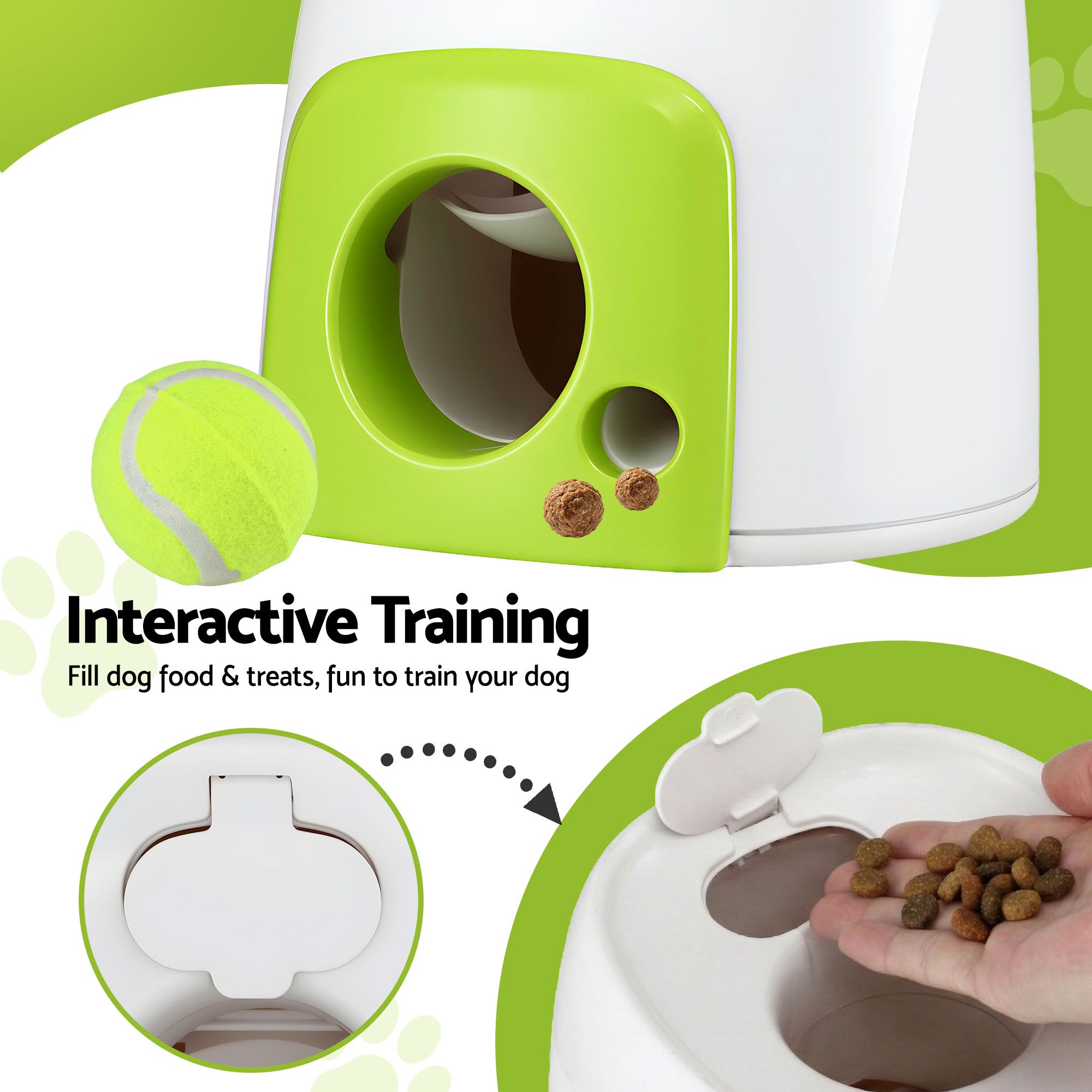 i.Pet 2-in-1 Interactive Dog Treat Dispenser Toy with 2 Balls Green — image 6