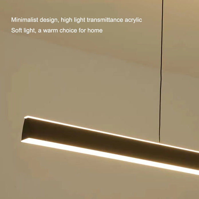 Modern Minimalist Trapezoid Pendant Light Adjustable LED Bar Light White โ image 6