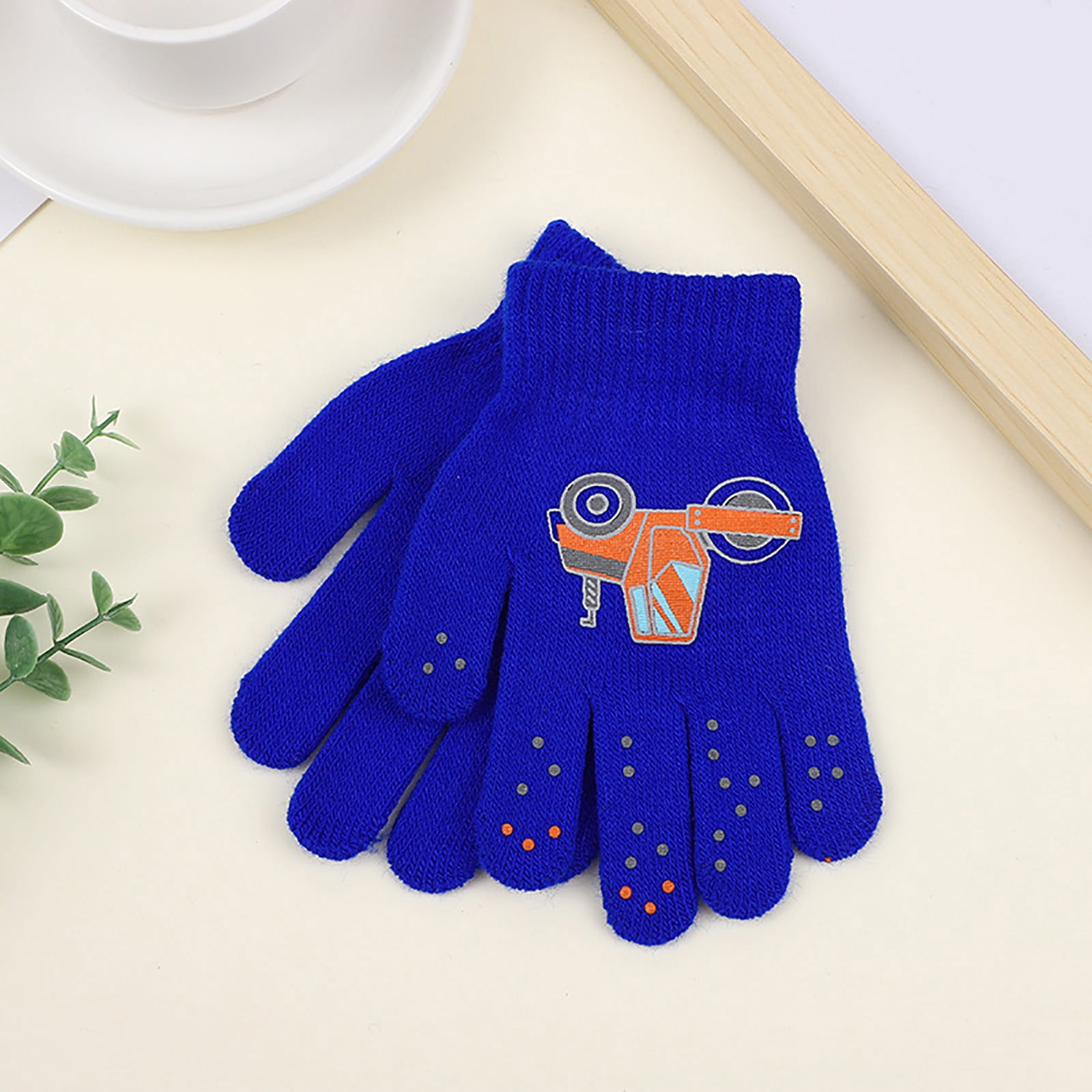 Gloves For Kids Toddler Skis Kids Gloves Winter Gloves Thick Gloves Stretchy Warm Gloves Boys Girls 6-24 Months 5-12 years AHA4 kids snow gloves Blue โ image 2