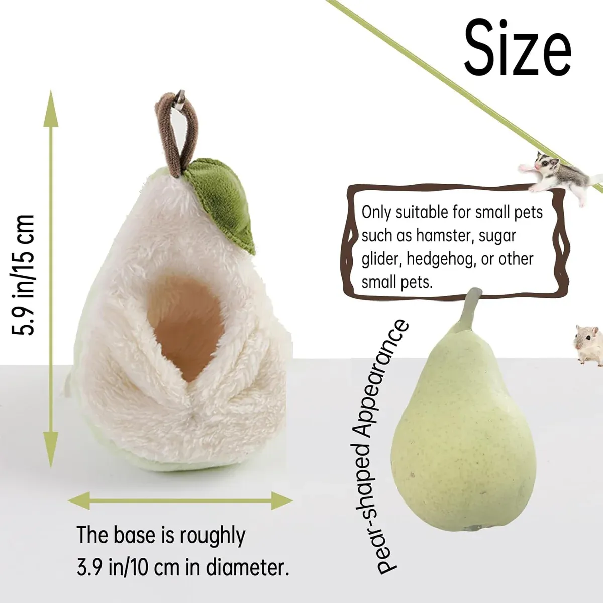 Small Pet Sleeping Bag Soft Warm for Hamsters Guinea Pigs Rats Indoor Cage Use — image 3