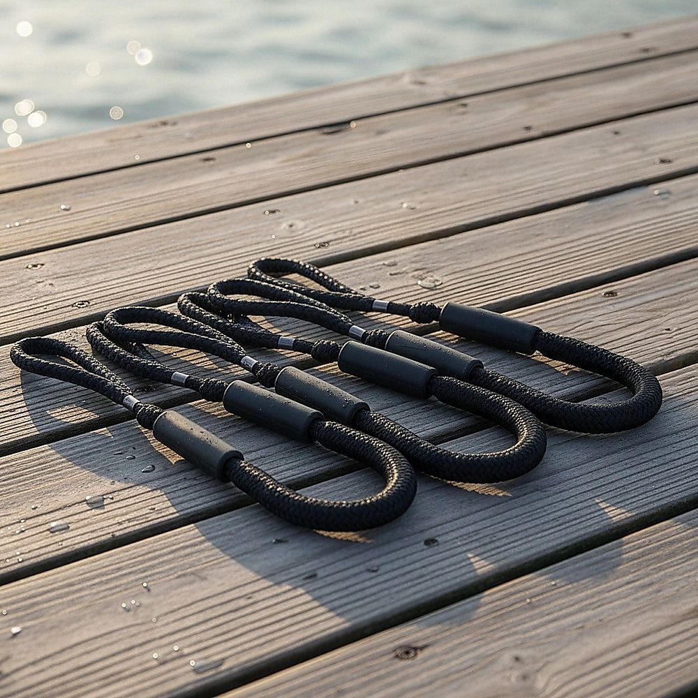 4 Pack Marine Bungee Dock Line Boat Mooring Rope Anchor Cord Stretch — image 3