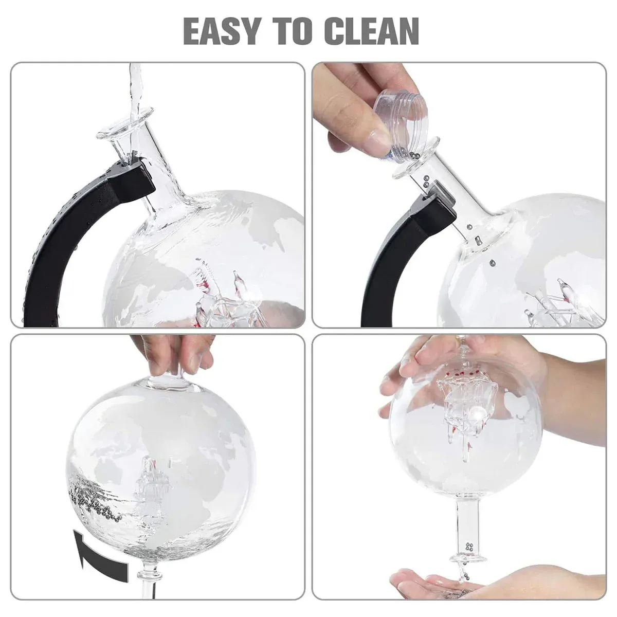 Globe Wine Decanter Glass Bottle Divider Whisky Liquor Dispenser For Home Bar — image 6