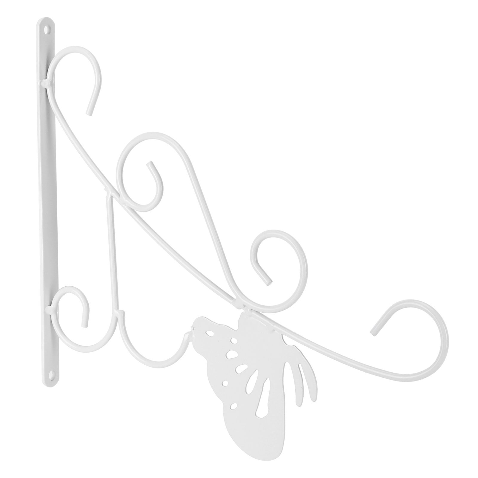Flower Pot Hanging Hook European Style Wrought Iron Plants Hanger for Garden Patio Balcony White — image 4