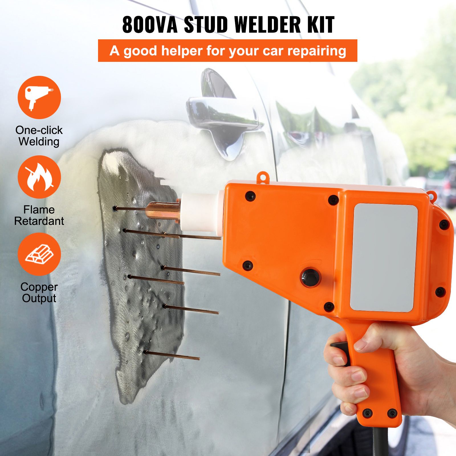 Stud Welder Kit, 5500 Stud Welder Dent Repair Kit, 800VA Spot Welder Stud Kit, Stud Gun Dent Puller Kit with Complete Accessories, Dent Welder Repair for Auto — image 2