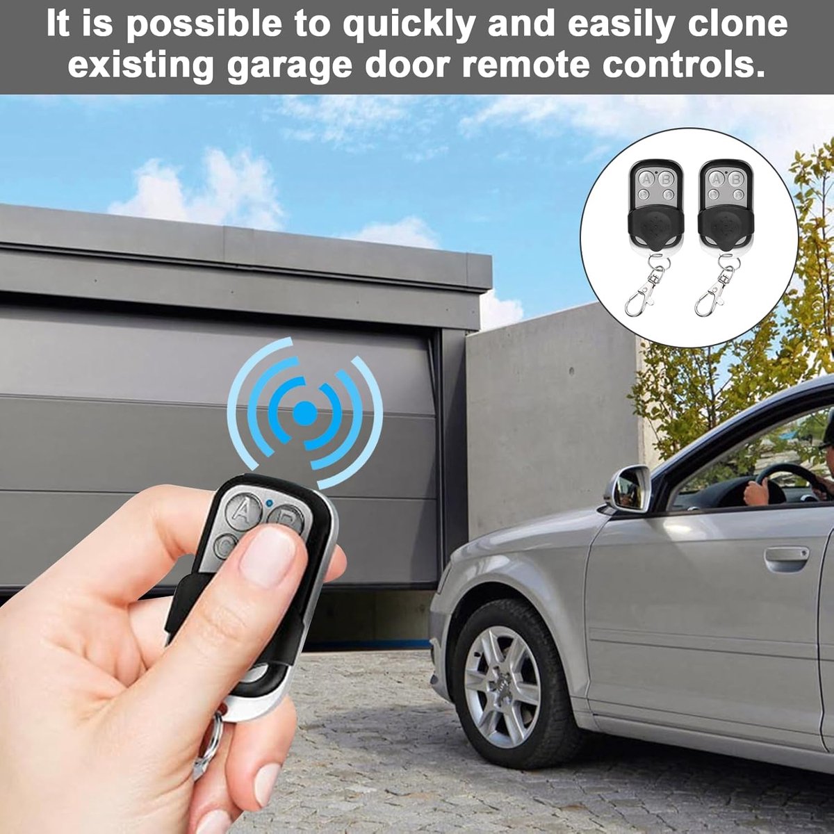 pieces - 433 MHz - Remote control - Garage door openers - Remote control for car garage door - universal garage door remote control - automatic garage door — image 3