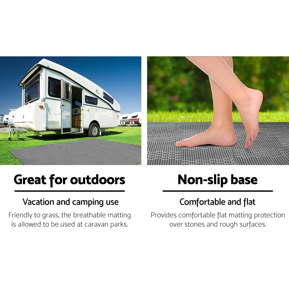 Weisshorn 4x2.5M Annex Matting 600GSM Floor Mats Hollow Design Mesh Caravan โ image 6
