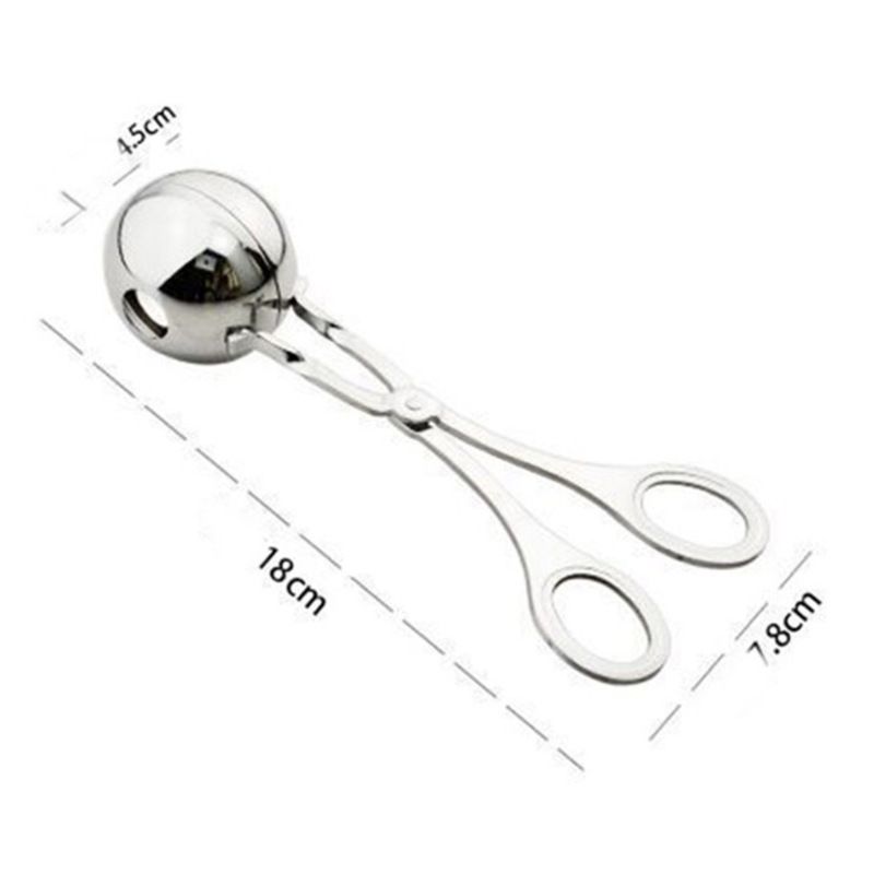 Stainless Steel Meat Baller - Cookie Dough Scoop for Kitchen, Non-Stick Meatball Maker Tongs Spoon for Meatball, Fruits — image 4