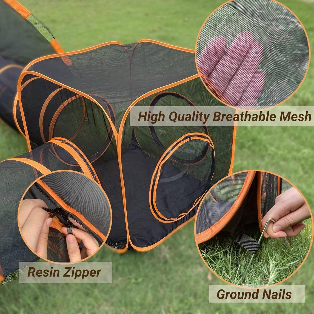 4pcs Outdoor Pet Enclosure Dog Cat Folding Tunnel Italian Combination Tent — image 6
