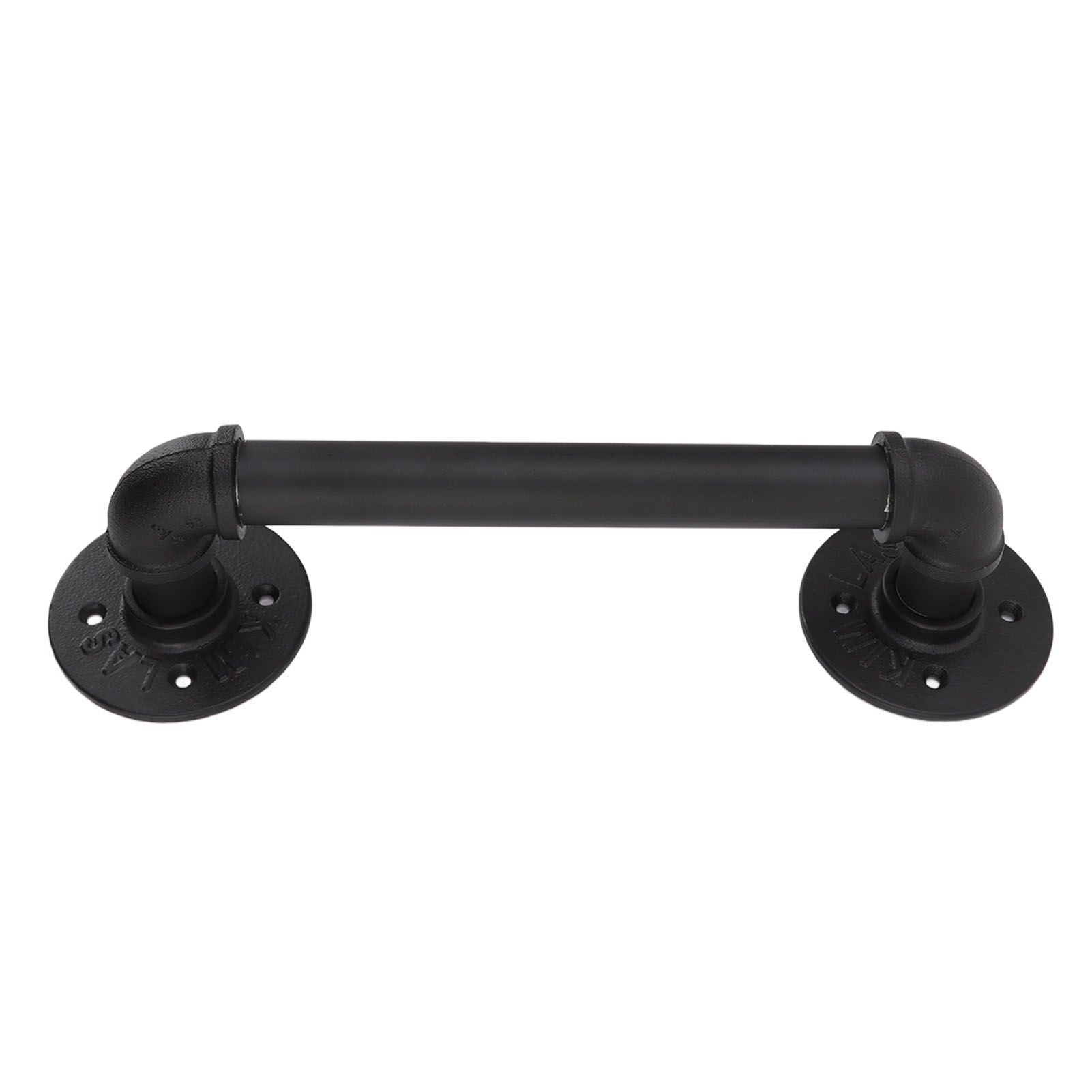 Door Pull Handle Simple Industrial Retro European Style Black Iron Decorative Practical Barn Door Handle for Home — image 4